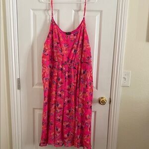 Vibrant Pink Floral Dress